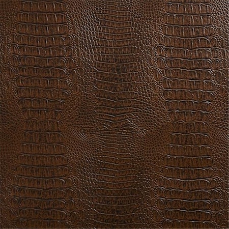 Designer Fabrics G033 54 In. Wide Brown; Crocodile Faux Leather Vinyl Fabric